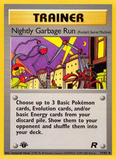 Nightly Garbage Run - 77/82 - 1st Edition - Team Rocket