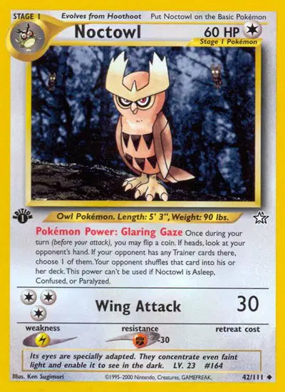Noctowl - 42/111 - 1st Edition - Neo Genesis