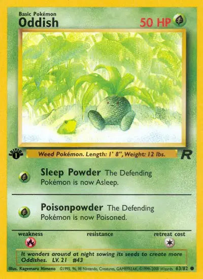 Oddish - 63/82 - 1st Edition - Team Rocket