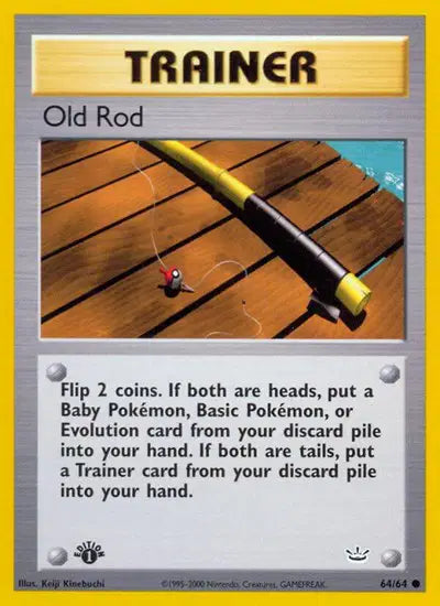Old Rod - 64/64 - 1st Edition - Neo Revelation