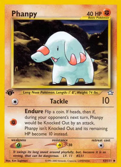 Phanpy - 43/111 - 1st Edition - Neo Genesis