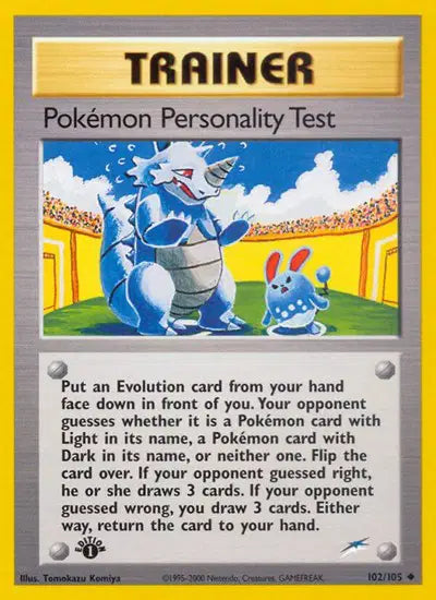Pokemon Personality Test - 102/105 - 1st Edition - Neo Destiny