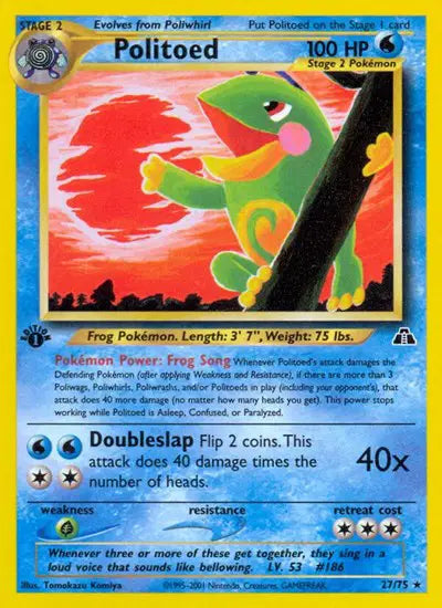 Politoed - 27/75 - 1st Edition - Neo Discovery
