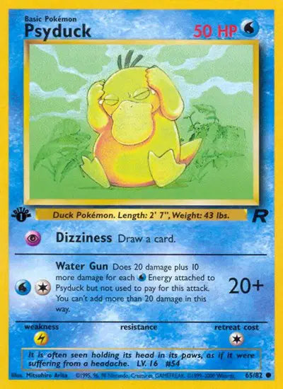 Psyduck - 65/82 - 1st Edition - Team Rocket