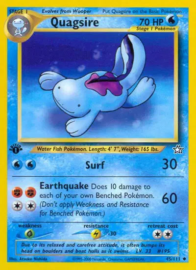 Quagsire - 45/111 - 1st Edition - Neo Genesis