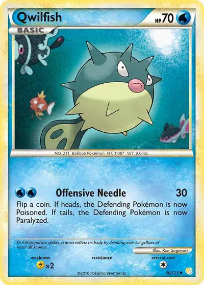 Qwilfish - 50/123 - HeartGold SoulSilver