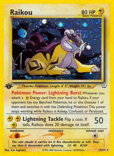 Raikou - 13/64 - 1st Edition - Neo Revelation