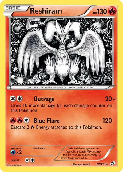 Reshiram - 28/113 - Legendary Treasures