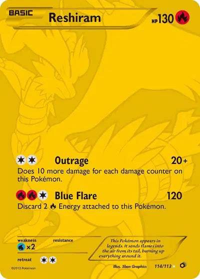 Reshiram - 114/113 - Legendary Treasures