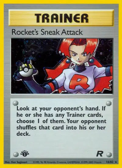 Rocket's Sneak Attack - 16/82 - 1st Edition - Team Rocket