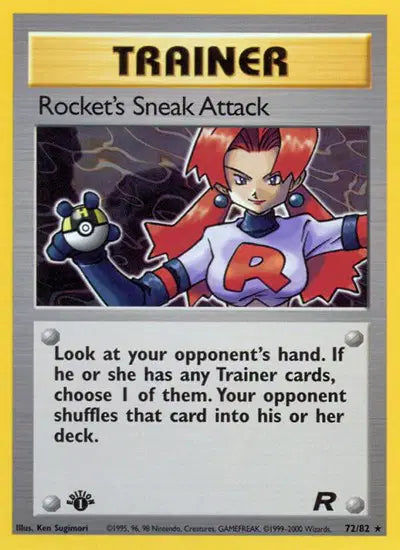 Rocket's Sneak Attack - 72/82 - 1st Edition - Team Rocket