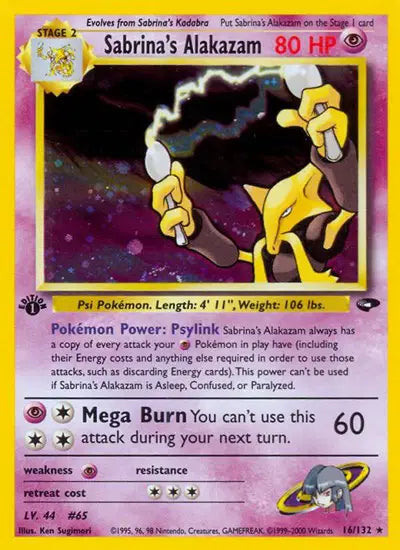 Sabrina's Alakazam - 16/132 - 1st Edition - Gym Challenge