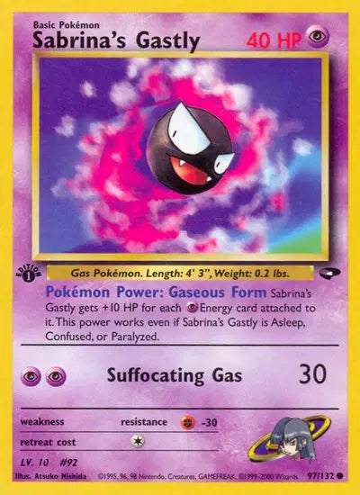 Sabrina's Gastly - 97/132 - 1st Edition - Gym Challenge