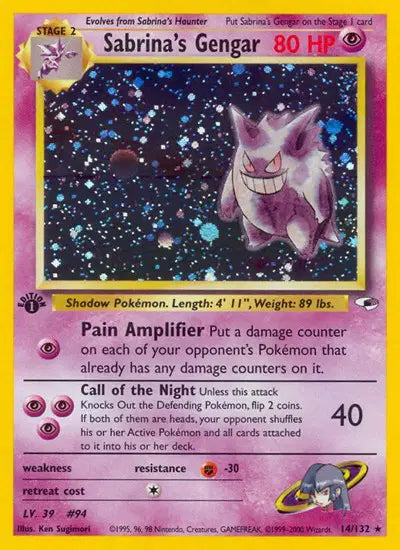 Sabrina's Gengar - 14/132 - 1st Edition - Gym Heroes