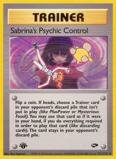 Sabrina's Psychic Control - 121/132 - 1st Edition - Gym Challenge