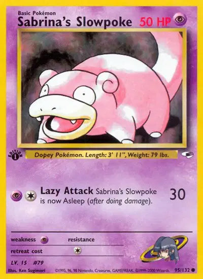 Sabrina's Slowpoke - 95/132 - 1st Edition - Gym Heroes