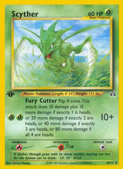 Scyther - 46/75 - 1st Edition - Neo Discovery