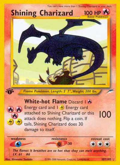 Shining Charizard - 107/105 - 1st Edition - Neo Destiny