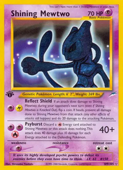 Shining Mewtwo - 109/105 - 1st Edition - Neo Destiny