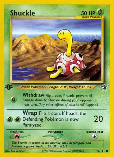 Shuckle - 72/111 - 1st Edition - Neo Genesis