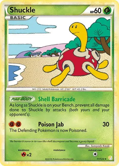Shuckle - 11/123 - HeartGold SoulSilver