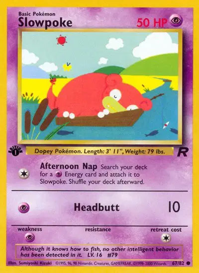 Slowpoke - 67/82 - 1st Edition - Team Rocket
