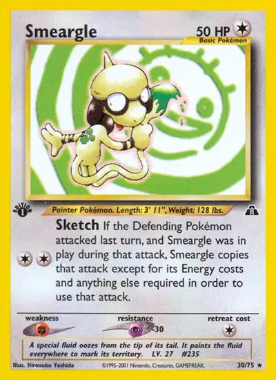 Smeargle - 30/75 - 1st Edition - Neo Discovery