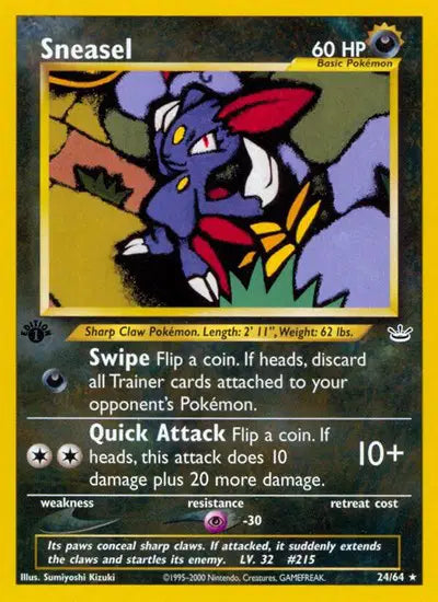 Sneasel - 24/64 - 1st Edition - Neo Revelation