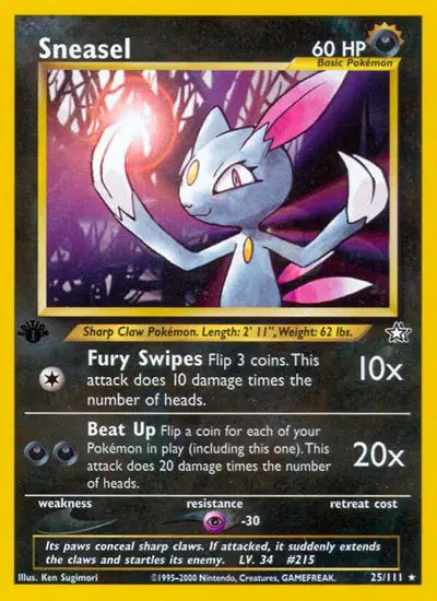 Sneasel - 25/111 - 1st Edition - Neo Genesis
