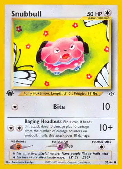 Snubbull - 55/64 - 1st Edition - Neo Revelation