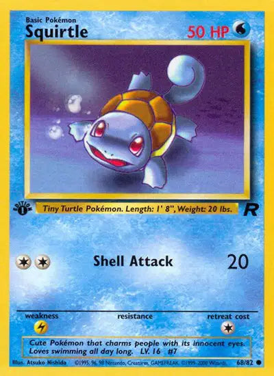 Squirtle - 68/82 - 1st Edition - Team Rocket