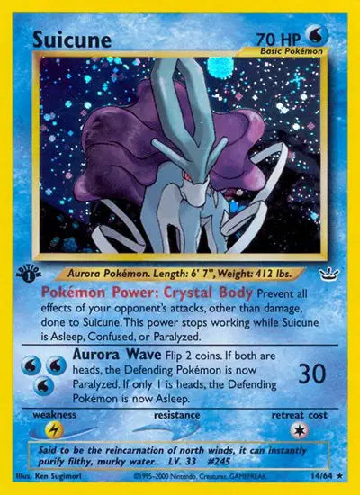 Suicune - 14/64 - 1st Edition - Neo Revelation