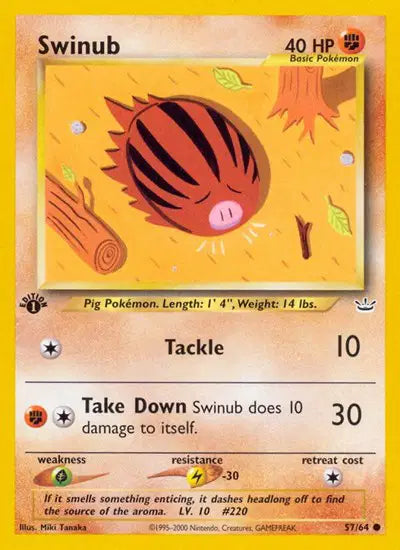 Swinub - 57/64 - 1st Edition - Neo Revelation