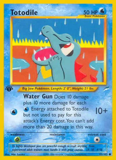 Totodile - 85/105 - 1st Edition - Neo Destiny