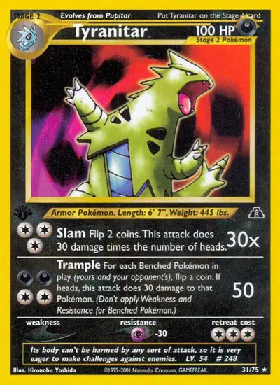 Tyranitar - 31/75 - 1st Edition - Neo Discovery