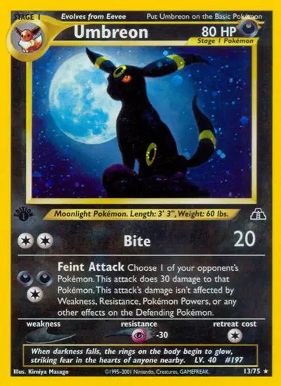 Umbreon - 13/75 - 1st Edition - Neo Discovery