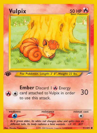 Vulpix - 91/105 - 1st Edition - Neo Destiny