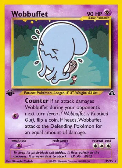 Wobbuffet - 35/75 - 1st Edition - Neo Discovery