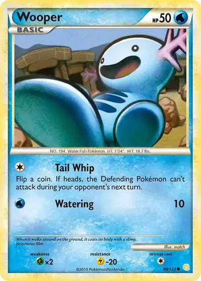 Wooper - 88/123 - HeartGold SoulSilver