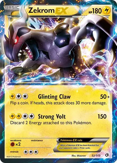 Zekrom EX - 52/113 - Legendary Treasures