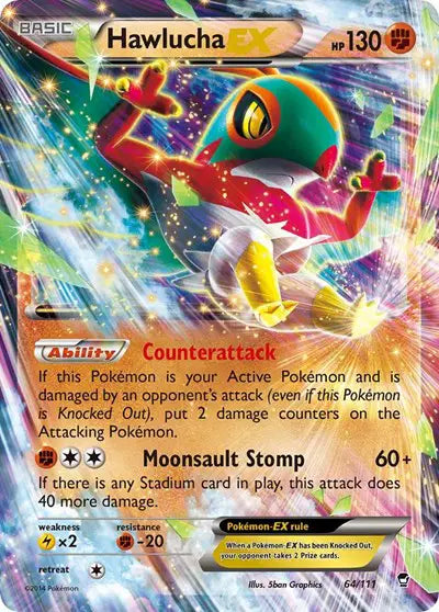 Hawlucha EX - 64/111 - Furious Fists