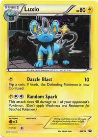 Luxio - BW34 - Cracked Ice Holo - Black & White Promos