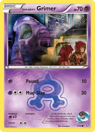 Team Aqua's Grimer - 7/34 - Double Crisis