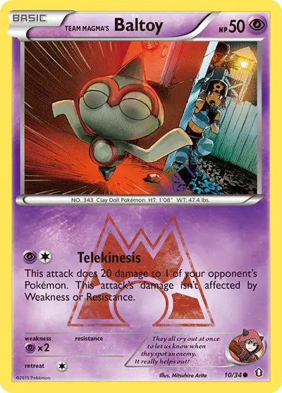 Team Magma's Baltoy - 10/34 - Double Crisis