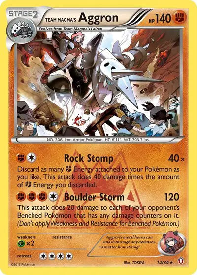 Team Magma's Aggron - 14/34 - Double Crisis