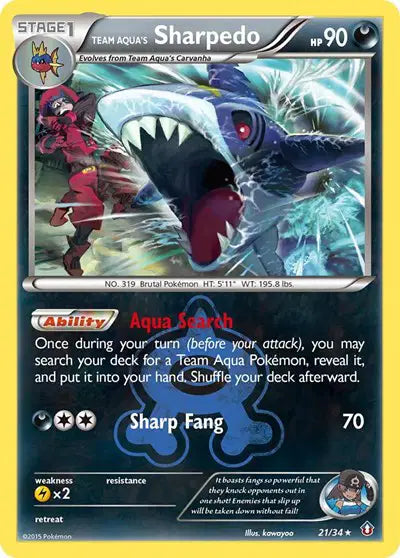 Team Aqua's Sharpedo - 21/34 - Double Crisis