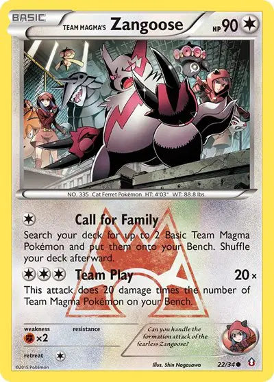 Team Magma's Zangoose - 22/34 - Double Crisis