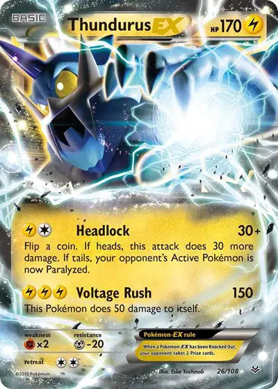 Thundurus EX - 26/108 - Roaring Skies